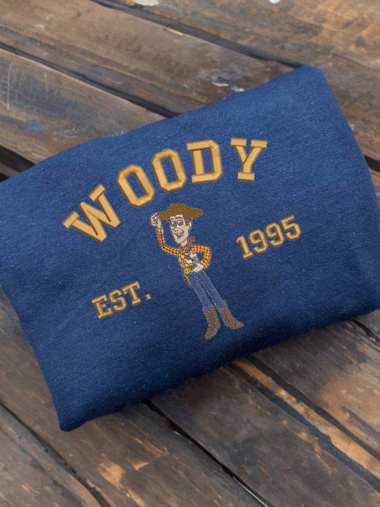 Sweat à col rond brodé inspiré Woody enfant