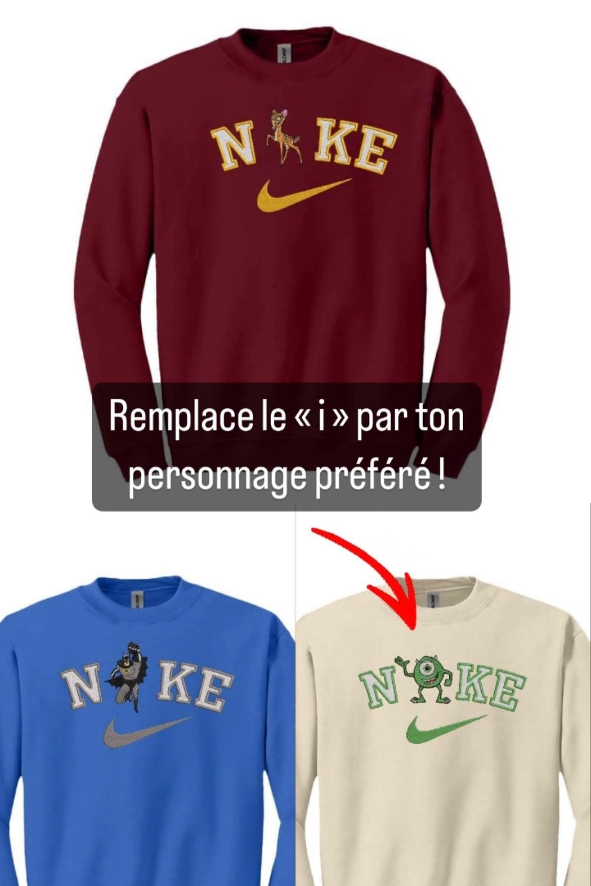 Sweat brodé personnalisé