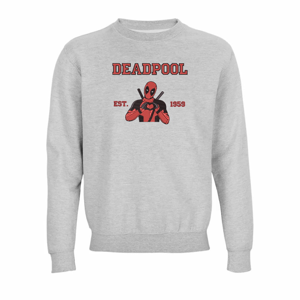 Sweat brodé inspiré Deadpool