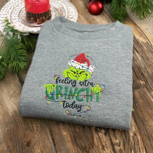 Sweat brodé Grinch