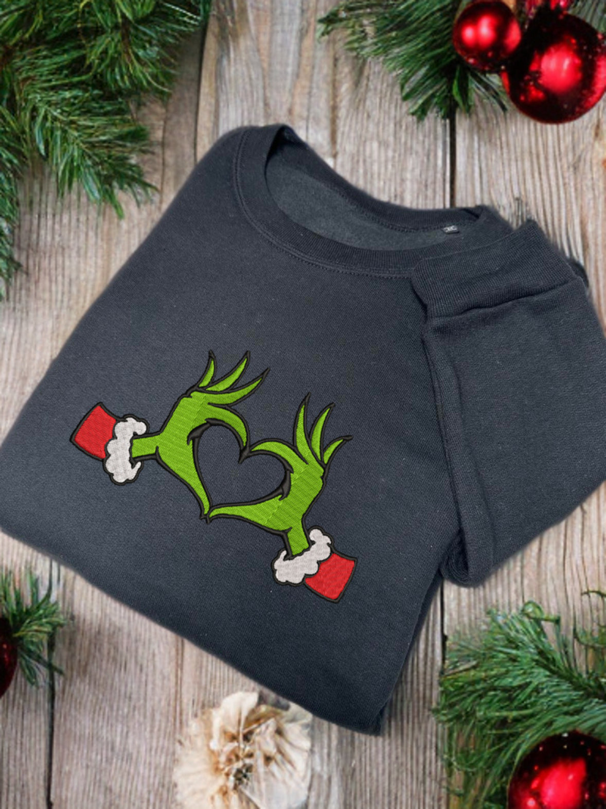 Sweat brodé Grinch christmas