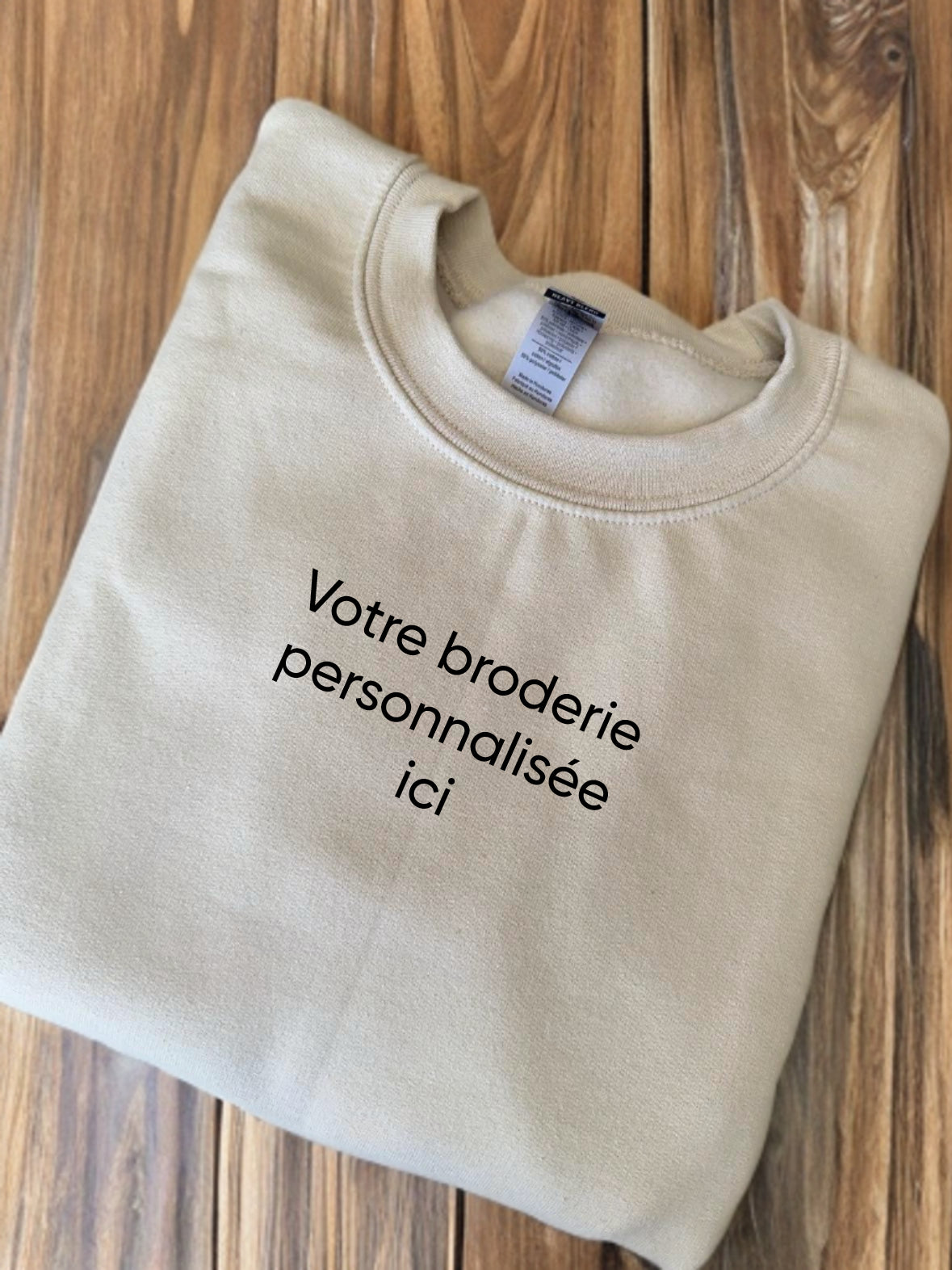 Sweat brodé personnalisable à capuche ou col rond