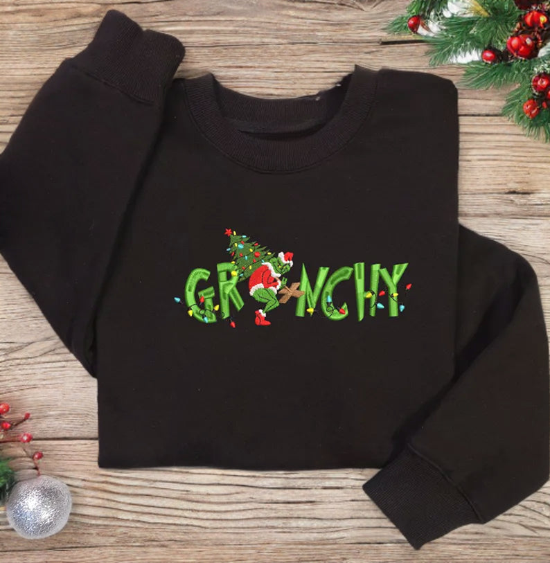 Sweat brodé Grinchy