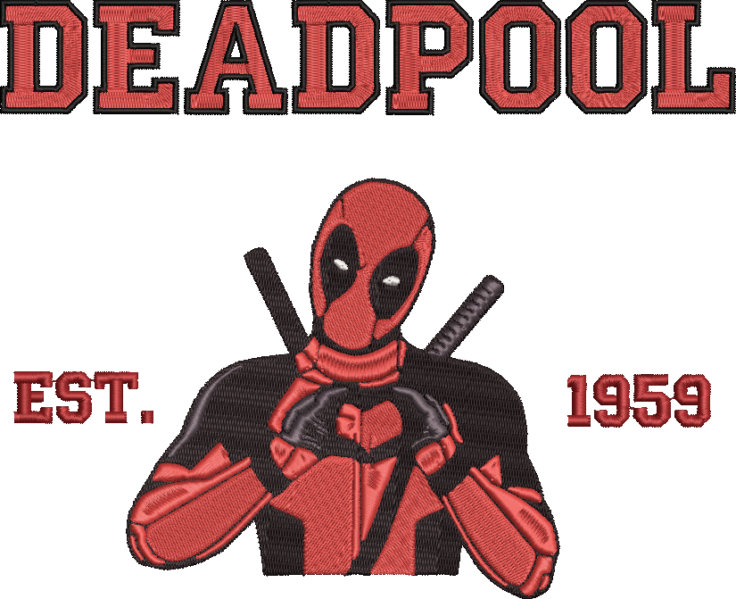 Sweat brodé inspiré Deadpool